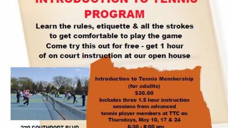 Introduction to Tennis – May 2018